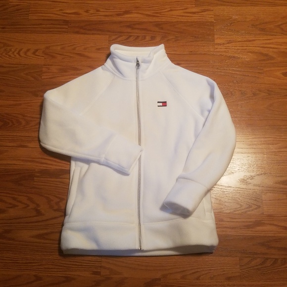 tommy hilfiger white fleece
